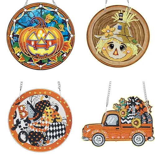 5D Halloween Diamond Painting Pendant DIY Cartoon Ghost Craft