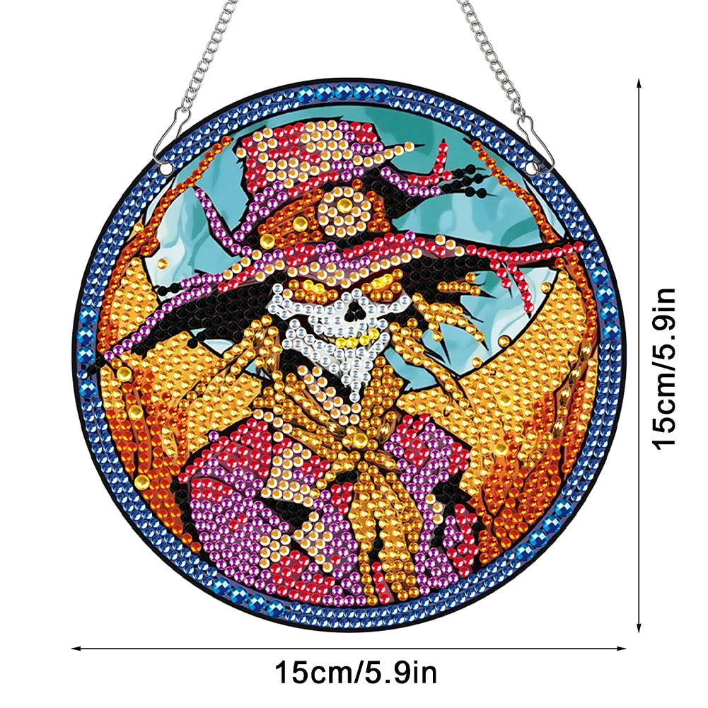 5D Halloween Diamond Painting Pendant DIY Cartoon Ghost Craft