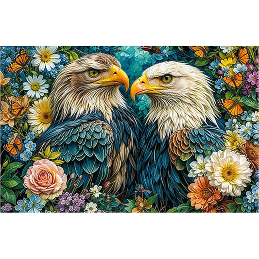 5D DIY Full Round Drill Diamond Painting Animal Kit Home Decor Art Craft 60x40cm