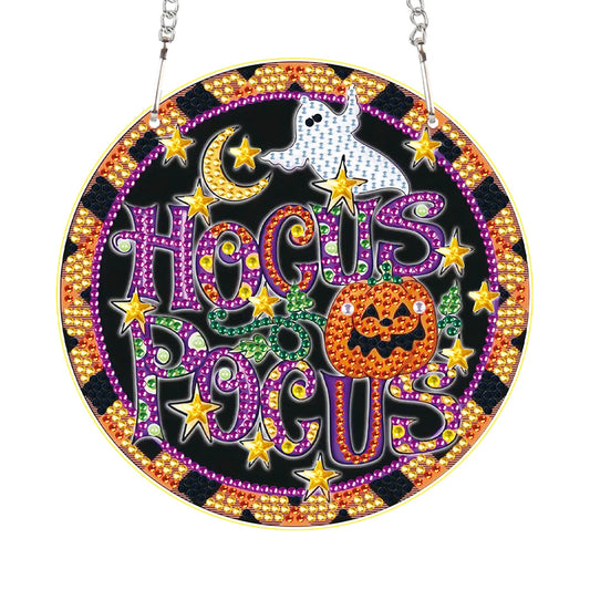 5D Halloween Diamond Painting Pendant DIY Cartoon Ghost Craft