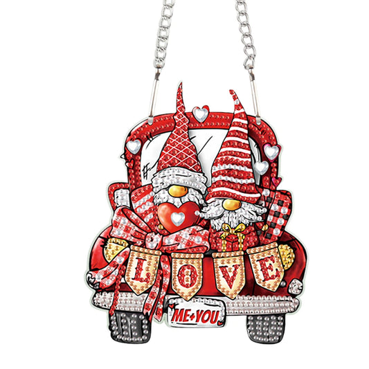 Valentines Day Love Puppy DIY Diamond Art Pendant Kit