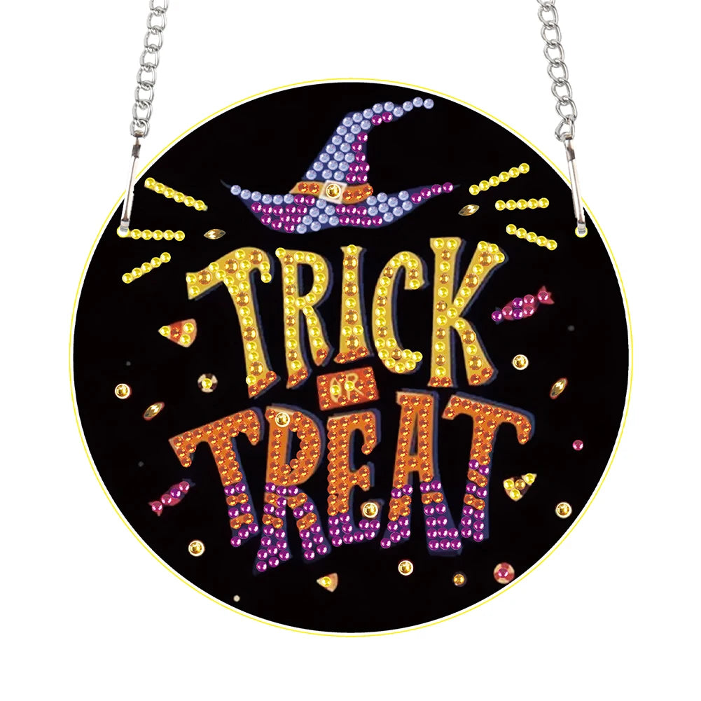 5D Halloween Diamond Painting Pendant DIY Cartoon Ghost Craft