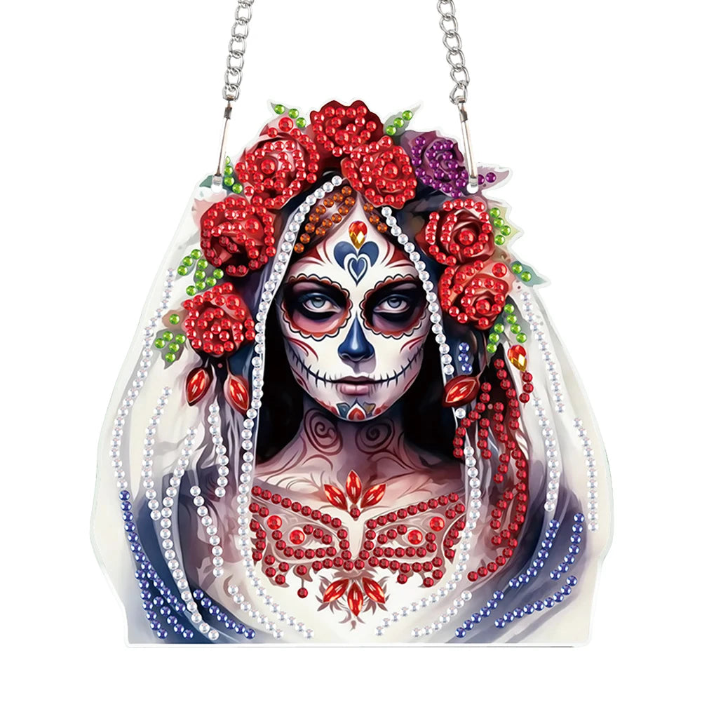 5D Halloween Diamond Painting Pendant DIY Cartoon Ghost Craft